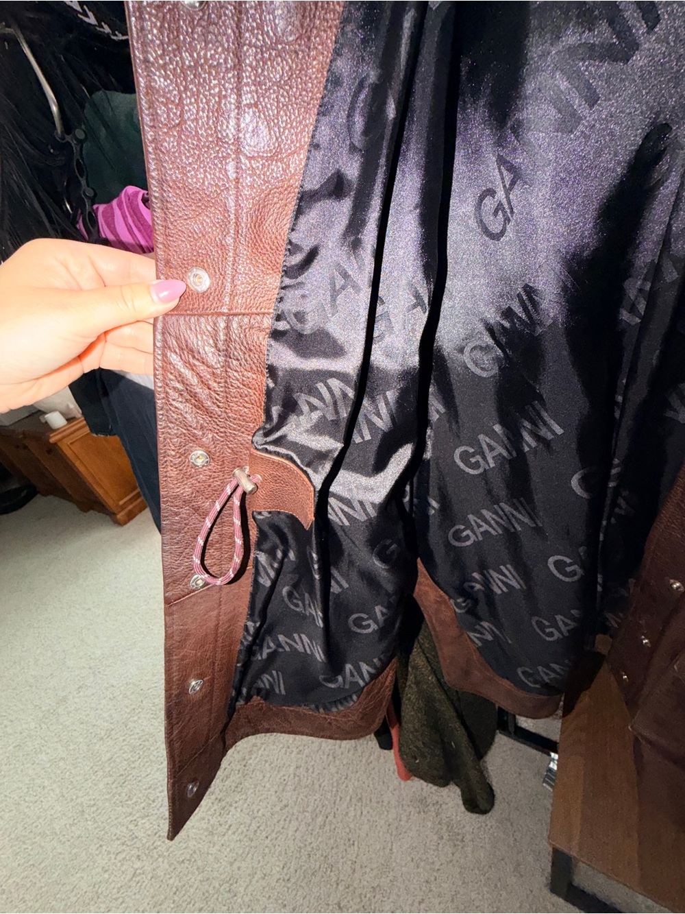 Ganni Leather Jacket - Picture 10 of 12